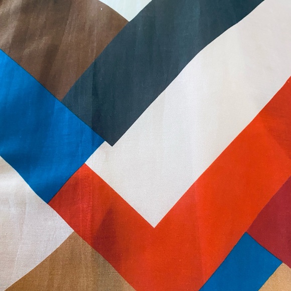 Banana Republic Isa Cotton-Silk   Geometric Maxi Dress Sz 4 - Picture 11 of 11